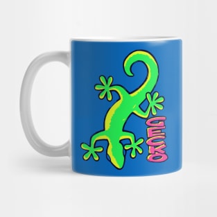 Retro Gecko Neon Green Mug